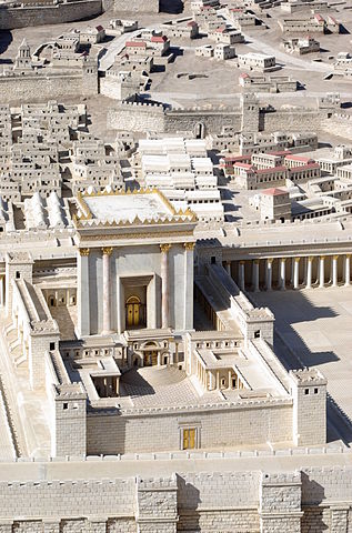 Herods temple in Jerusalem, model based on texts of Josephus