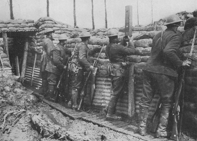 Canadian trench on the Western Front