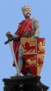 The knight as chivalrous national leader. Statue of Llywelyn ab Iorweth, Conwy. Photo by Rhion Pritchard via Wikimedia