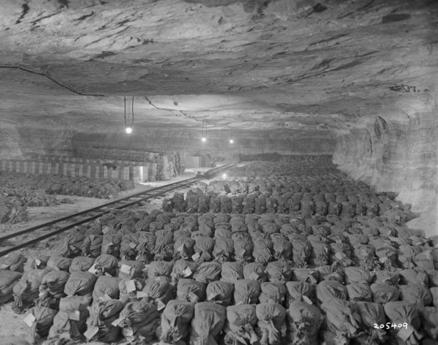 Nazi gold stored in Merkers Salt Mine.