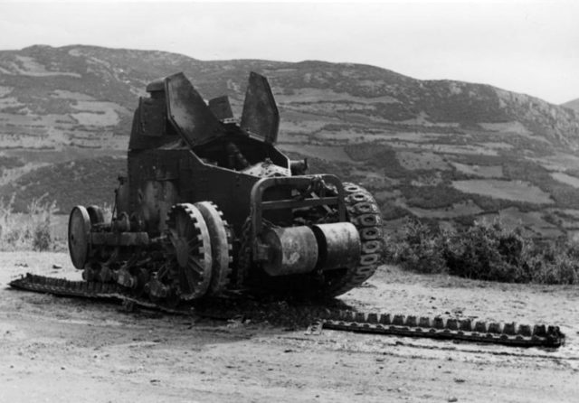Destroyed Yugoslavian Renault NC tank. Photo Credit.