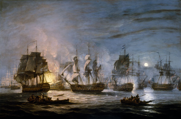 The Battle of the Nile, Thomas Luny, 1830, National Maritime Museum.