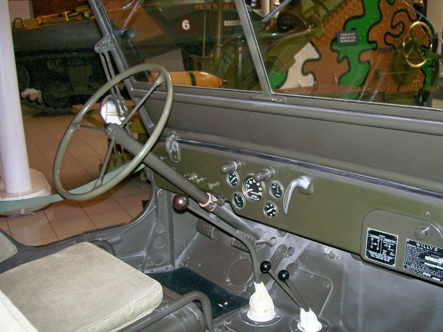 Interior of a World War II Jeep 