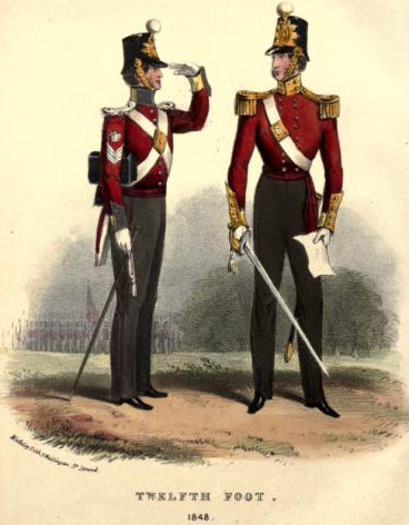 Member of the 12th Regiment of Foot of the British Army, 1848