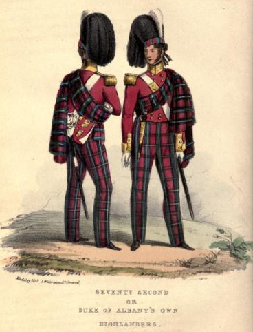 Officers of the 72nd Foot (the Duke of Albany's own Highlanders), 1840s