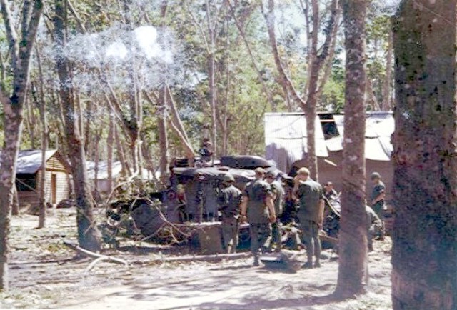 Army Base at Lai Khe in 1968 via http://stories.a227ahb.org/accident.html