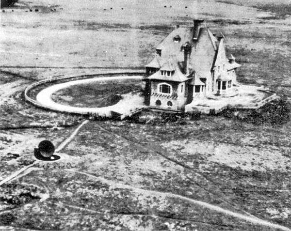 Low level oblique of the "Würzburg" radar near Bruneval, France, taken by Sqn Ldr A.E. Hill on 5 December 1941. Photos like this enabled a raiding force to locate, and make off with, the radar's vital components in February 1942 for analysis in Britain.