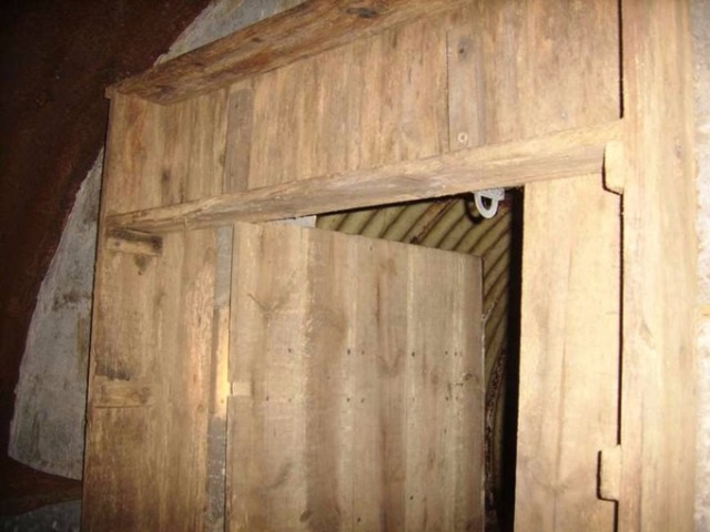 The entrance to the bunker was hidden behind a bookshelf. Credit: Norfolk Historic Environment Service