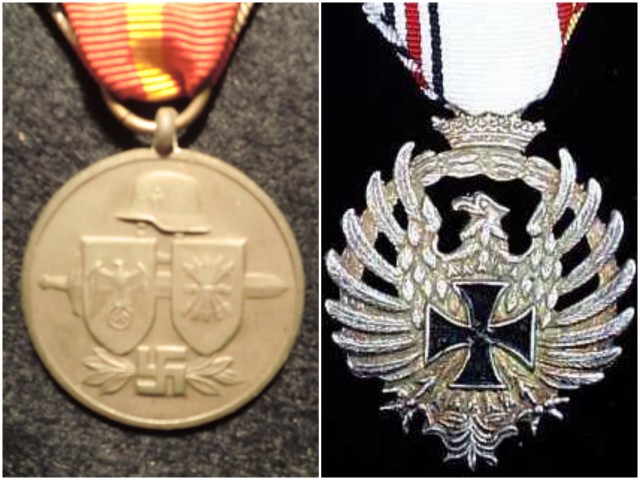 (Left: Blue Division Medal, Right: Spanish Volunteer Medal)