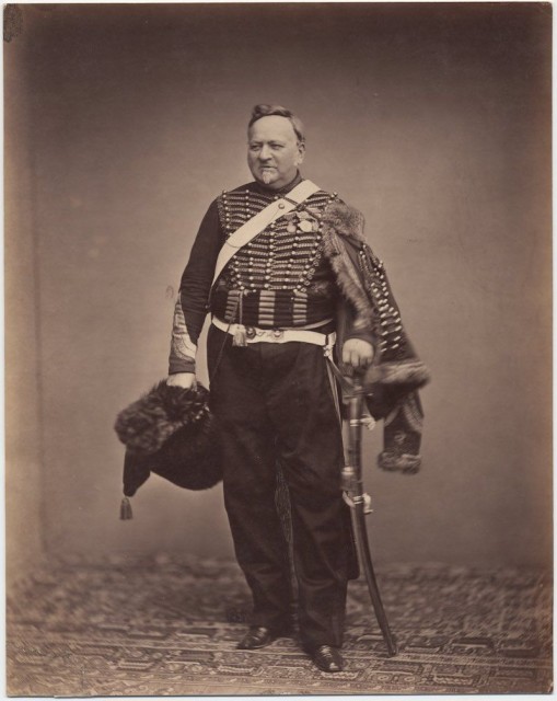 Quartermaster Sergeant Delignon, in the uniform of a Mounted Chasseur of the Guard, 1809-1815 [Source: BROWN UNIVERSITY LIBRARY]