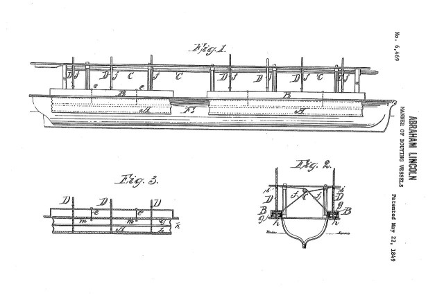Abraham Lincoln's patented boat design...photo via wikipedia
