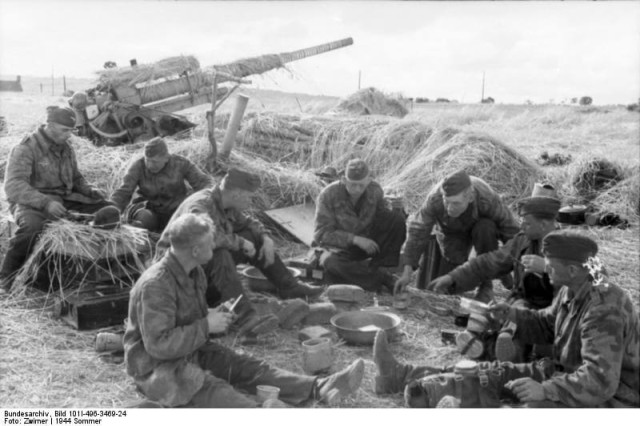German 88 mm anti-tank/anti-aircraft gun and its crew in France, 21 June, 1944 (Image).