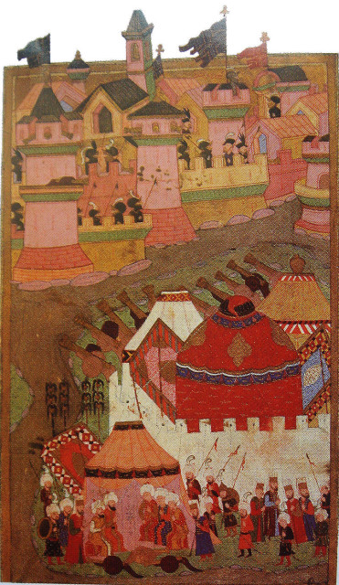An Ottoman depiction of the siege