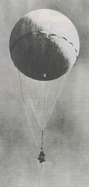 The balloon here was actually guided to the ground safely by a pilot and test flown to gather more information.