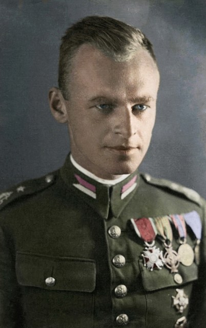 Pilecki in a colorized pre-1939 photo (Image)