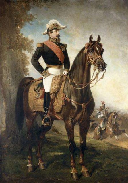 Portrait of Napoléon III in 1858 by Alfred de Dreux.