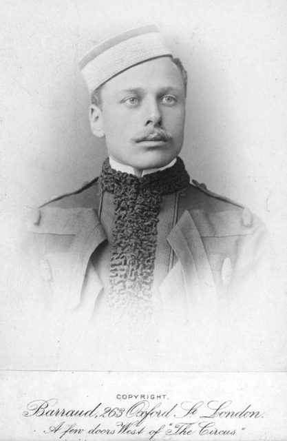 As a Hussar at age 23 in 1885.