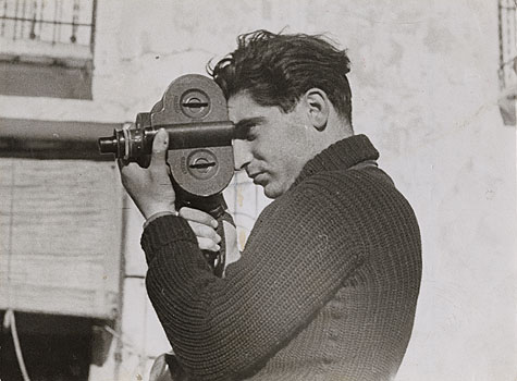 Robert Capa on assignment in May 1937. 