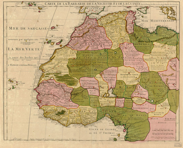 Map created in 1707 illustrates Northern Africa. Wikipedia / Public Domain 
