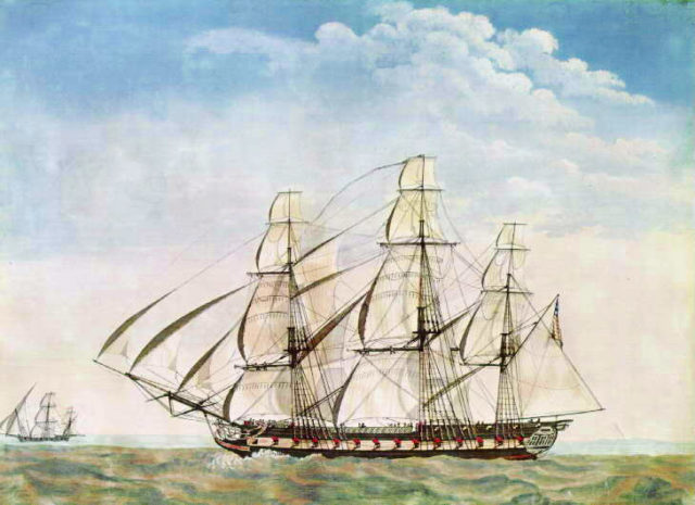 The Frigate Essex, Lieutenant Preble left the Pickering to serve with distinction on the Essex