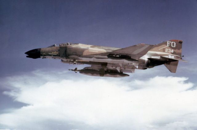 An F-4 Phantom in Vietnam, similar to the planes who attacked the Point Welcome. Courtesy of Wikipedia