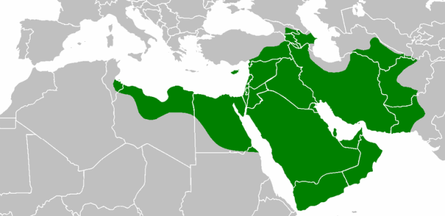 Empire of the Rashidun Caliphate at its peak.Image: Wikipedia