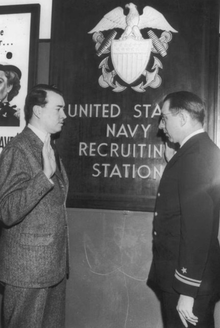 William Hitler being sworn into the US Navy on March 6, 1944 Image Source: 