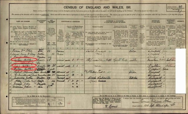 1911 Census of England and Wales showing the Hitler family Image Source: The National Archives, London, England