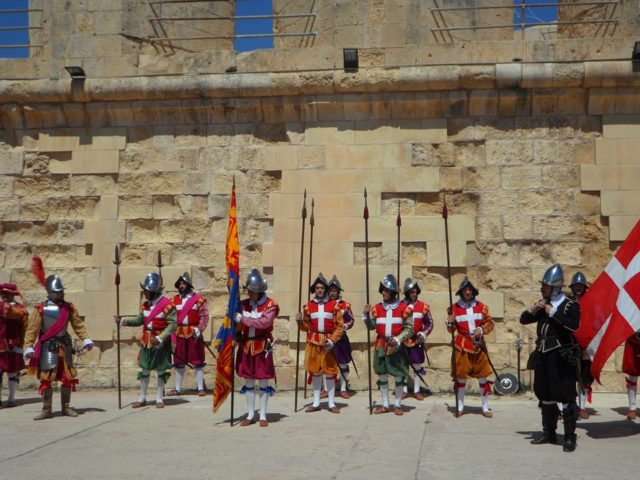 Reenactment of Medieval Events, civilians dressed as the Knights Hospitallers of Malta. Source: Pixabay