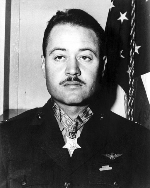 Pappy Boyington, after receiving the Medal of Honor. US Army Photo / Public Domain