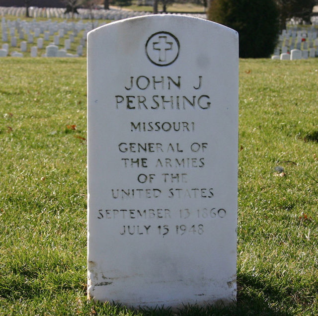 Pershing's tombstone at Arlington National Cemetery. Wikipedia / dbking / CC BY-SA 2.0
