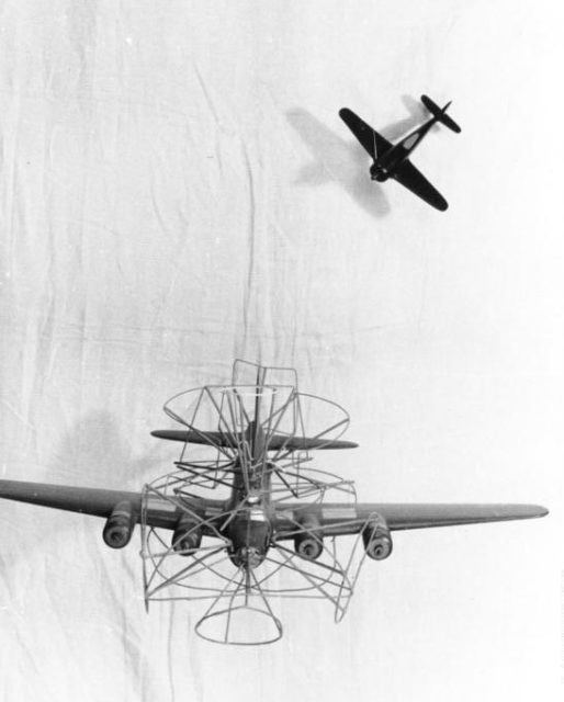 the many danger zones of a B-17. Image By Bundesarchiv, Meschke/Wikipedia / CC-BY-SA 3.0