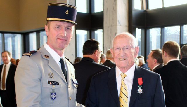 Clem Dowler receives the French Legion of Honor at the French Embassy in Washington, D.C.