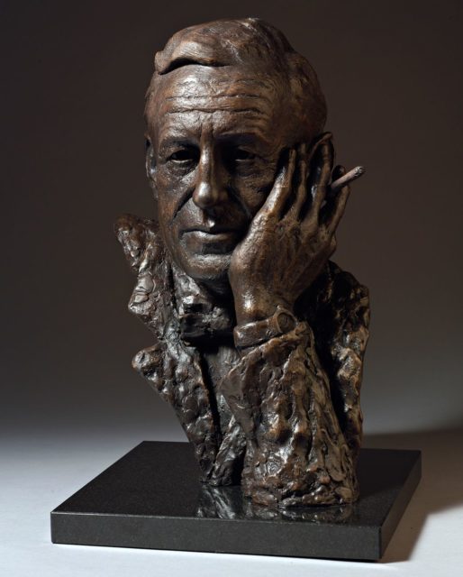 Bronze bust of the author Ian Fleming by the British sculptor Anthony Smith. Commissioned by the Fleming family to commemorate the centenary of Ian Fleming’s birth in 2008. Photo Credit