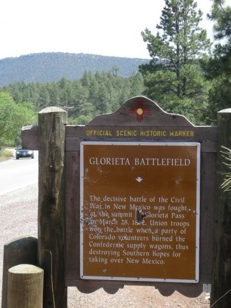 Historic marker for Glorieta Pass/Wikipedia/Public Domain
