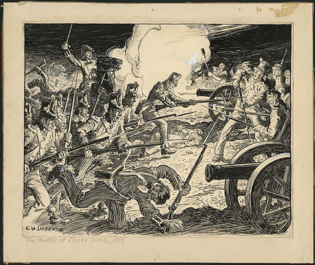 Lithograph of the Battle of Stoney Creek