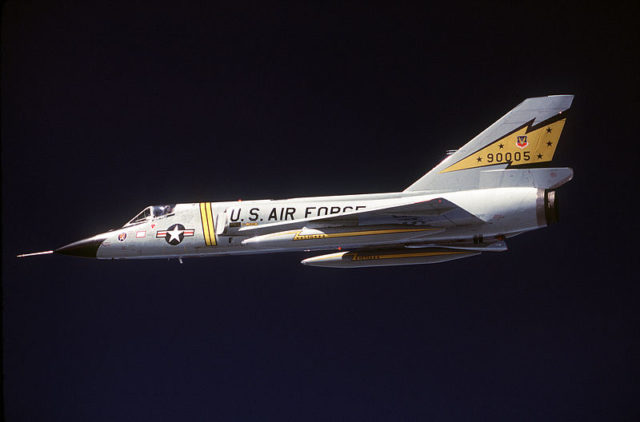 An F-106 Delta Dart plane of the 5th Fighter Interceptor Squadron Image Source: SSGT Bill Thompson / Public Domain