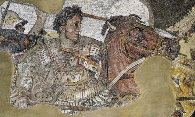 Even our most recognized and reliable mosaic of Alexander portrays him leading the charge at Darius. 