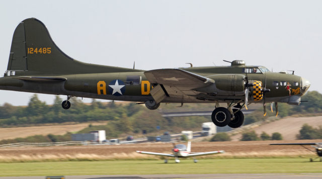 Sally B comes in to land. Photo Credit