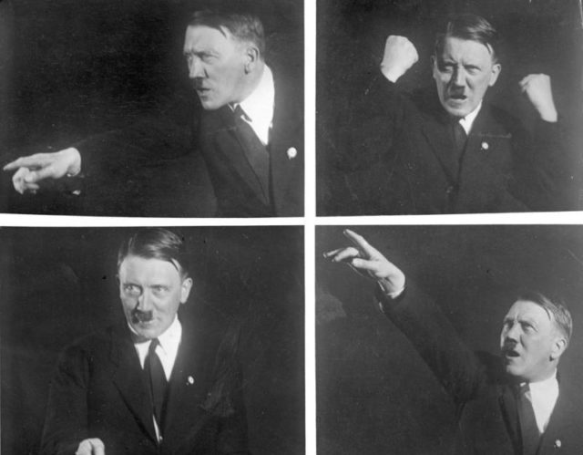 Adolf Hitler during a 1930 camera shoot. 