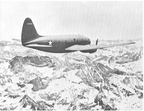 A USAF Aircraft over the Himalayas during WW2. Wikipedia / Public Domain