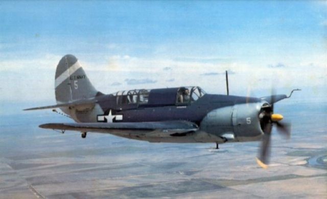 A Curtiss SB2C Helldiver in February 1945