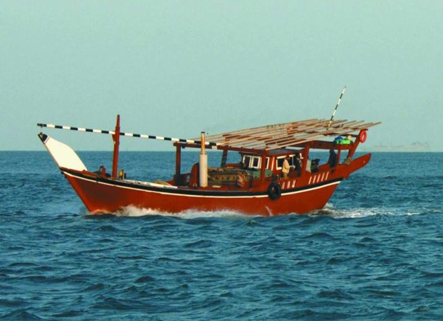 A Dhow similar in size to those which attacked the oil terminals on April 24th, 2004. Image Source: Wikimedia Commons/ Public Domain