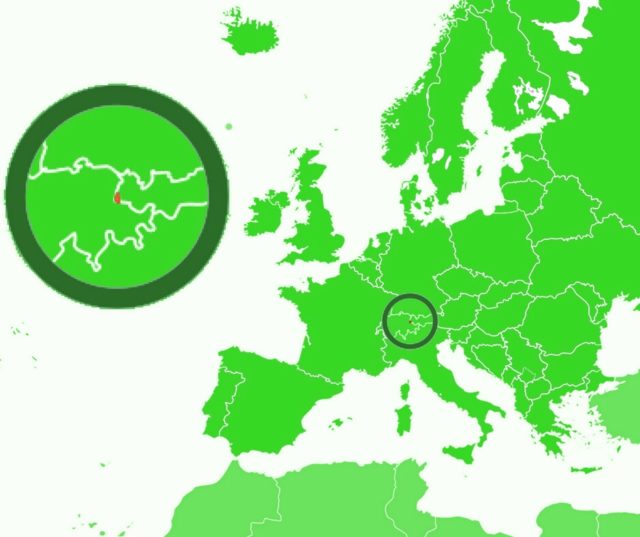 The Location of tiny Liechtenstein