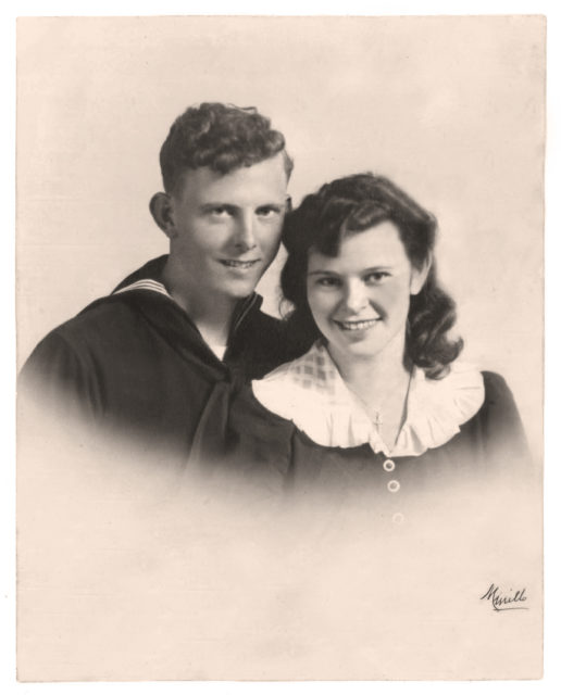 Norbert and Phyllis Struemph are pictured in their wedding photograph from 1942 (Courtesy of Phyllis Struemph)