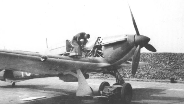 Ground crew work on a Hurricane, hoping to quickly get it back into the air against the Luftwaffe. Photo credit: Royal Canadian Air Force