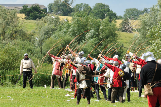 Archers Firing at Tewkesbury Medieval Festival in England. Wikipedia / Lee Hawkins / CC BY-SA 3.0 