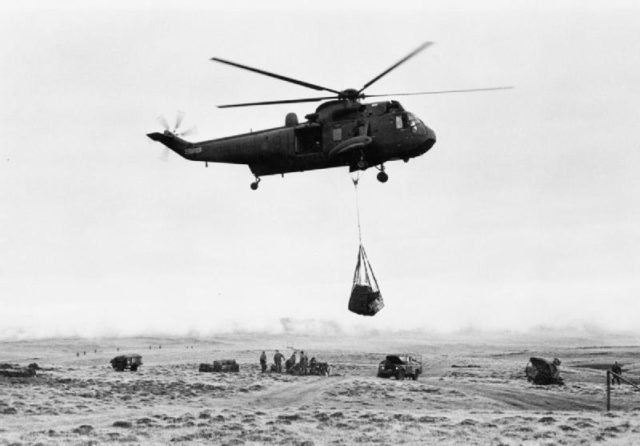 British Helicopter Dropping Supplies.