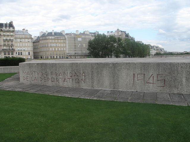 Memorial of the Deportation, in Paris, France.