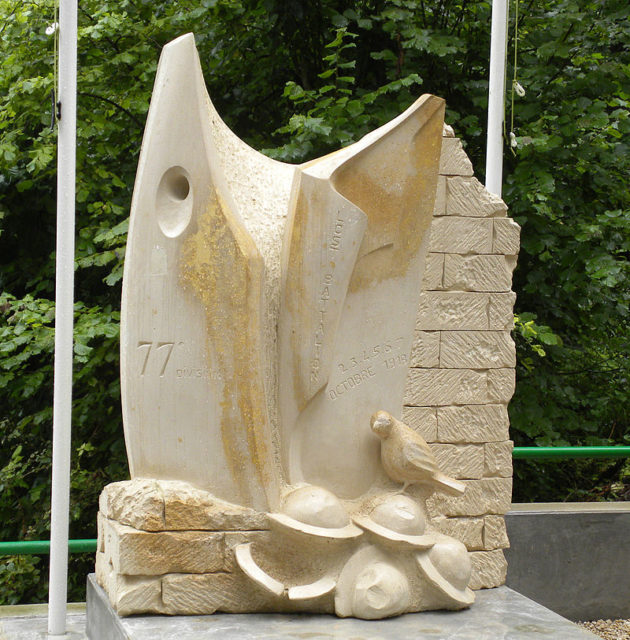 The memorial of the fallen men of the Lost Battalion